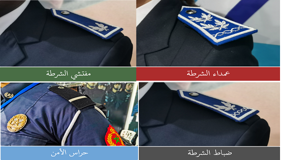 رتب و تخصصات افراد الامن الوطني.