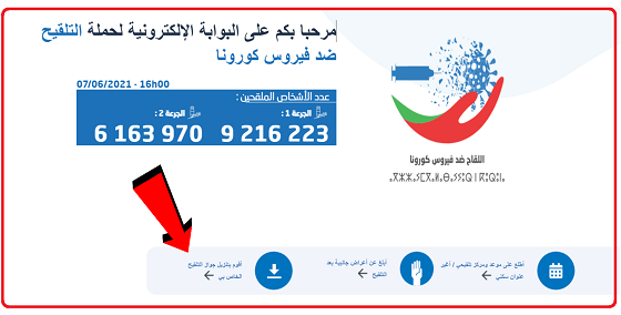 شهادة التلقيح جواز التلقيح ضد فيروس كورونا المستجد.